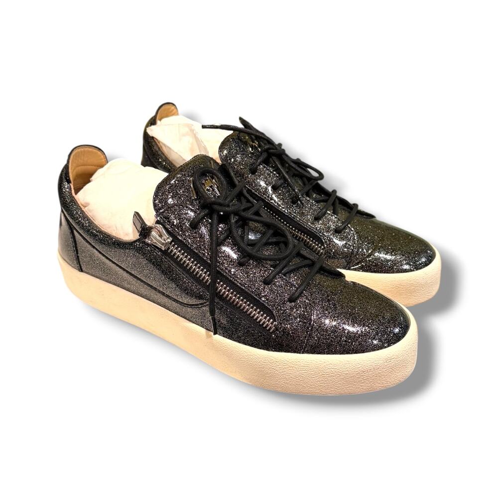 Giuseppe Zanotti Frankie Low-Top Zip Sneakers ‘Black Glitter’ | Size 43EU(10US)